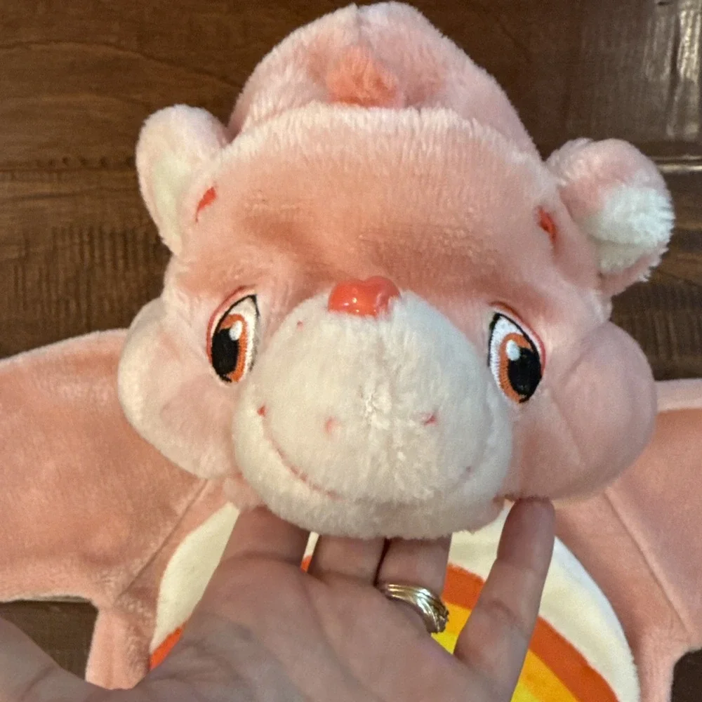 VTG Care Bears Pink Rainbow Cheer Bear Plush Dress Up Costume Small 1-2 Years